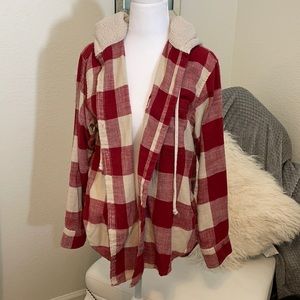 American Eagle Hooded Flannel
